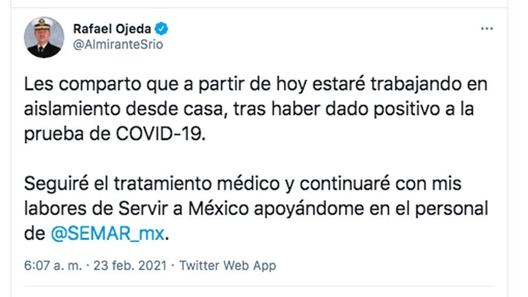 Covid-19, pandemia, secretario de marina