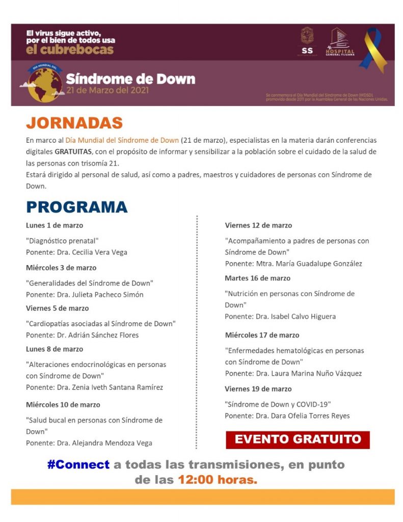 Síndrome de down, Telmex, pediatría, especialistas